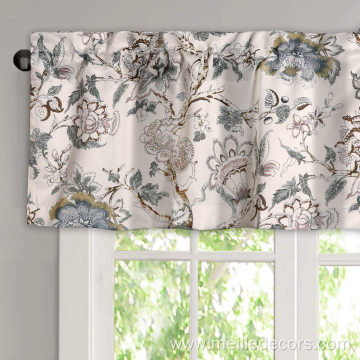 Embroidered Floral Pattern Window Curtain